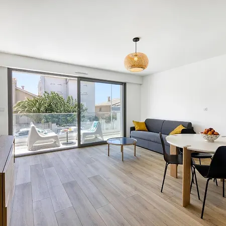 South-of-france T2 Neuf De Gamme, Climatise, Parking Gratuit, 2eme Ligne Balcon Апартаменты Карнон-Плаж